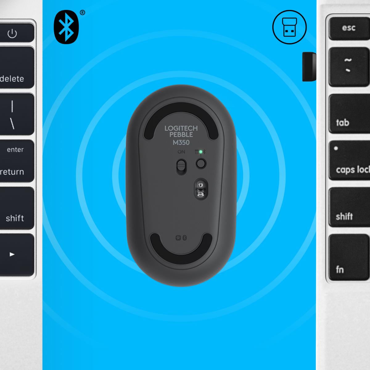 Pebble M350 Wireless Mouse - Graphite