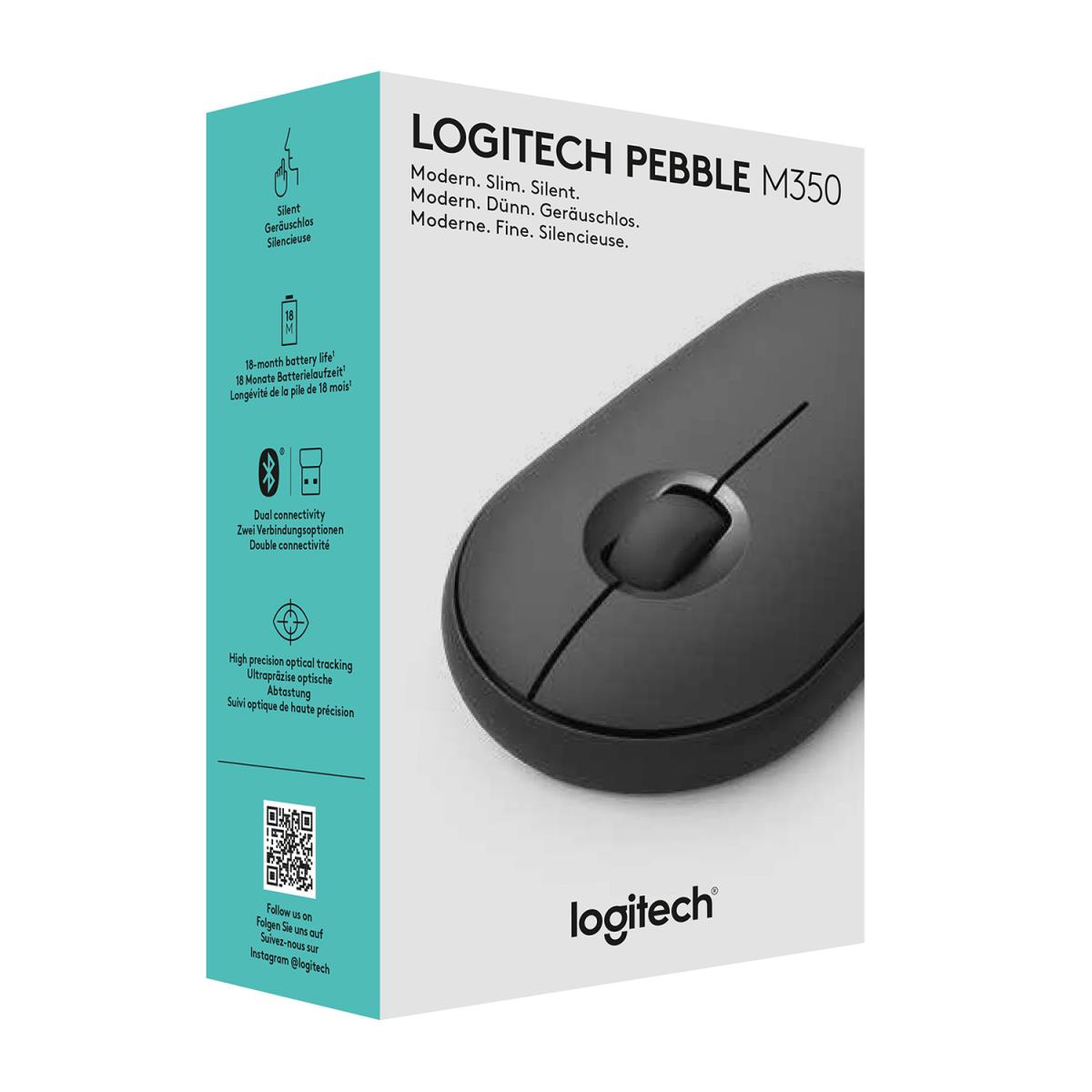 Pebble M350 Wireless Mouse - Graphite
