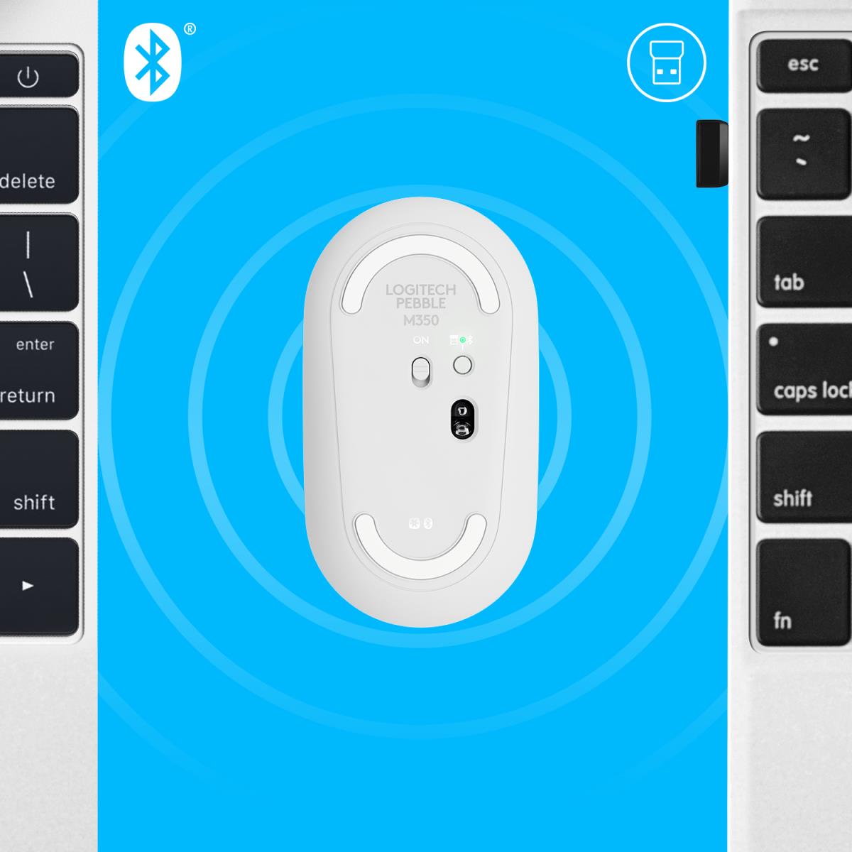 Pebble M350 Wireless Mouse - Offwhite