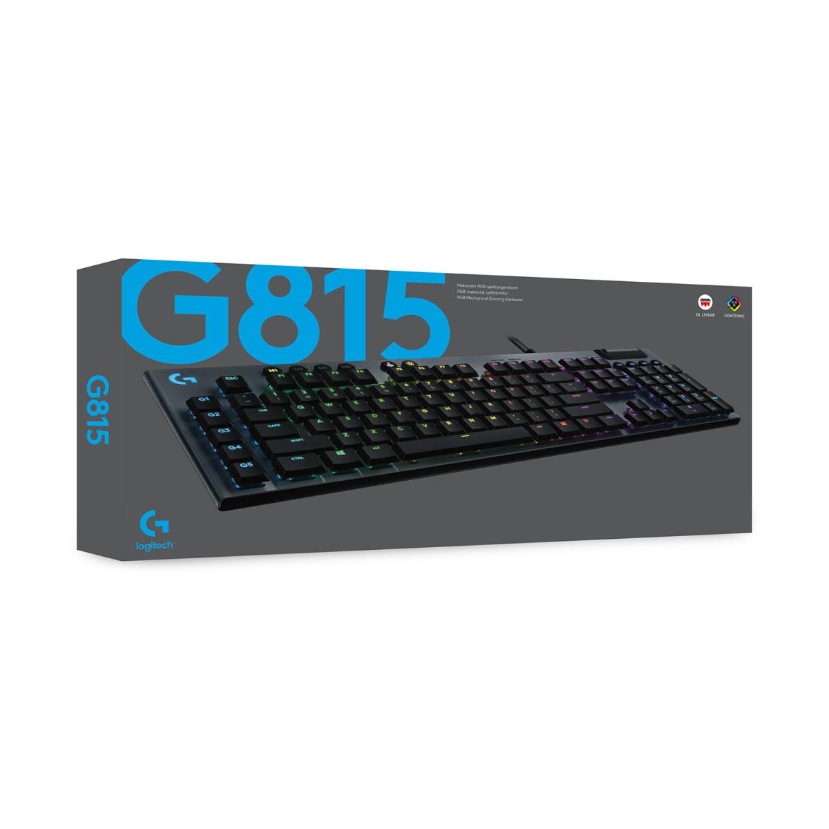 G815 Lightsync RGB Mechanical Gaming Keyboard Black - Qwertz Suisse Tactile
