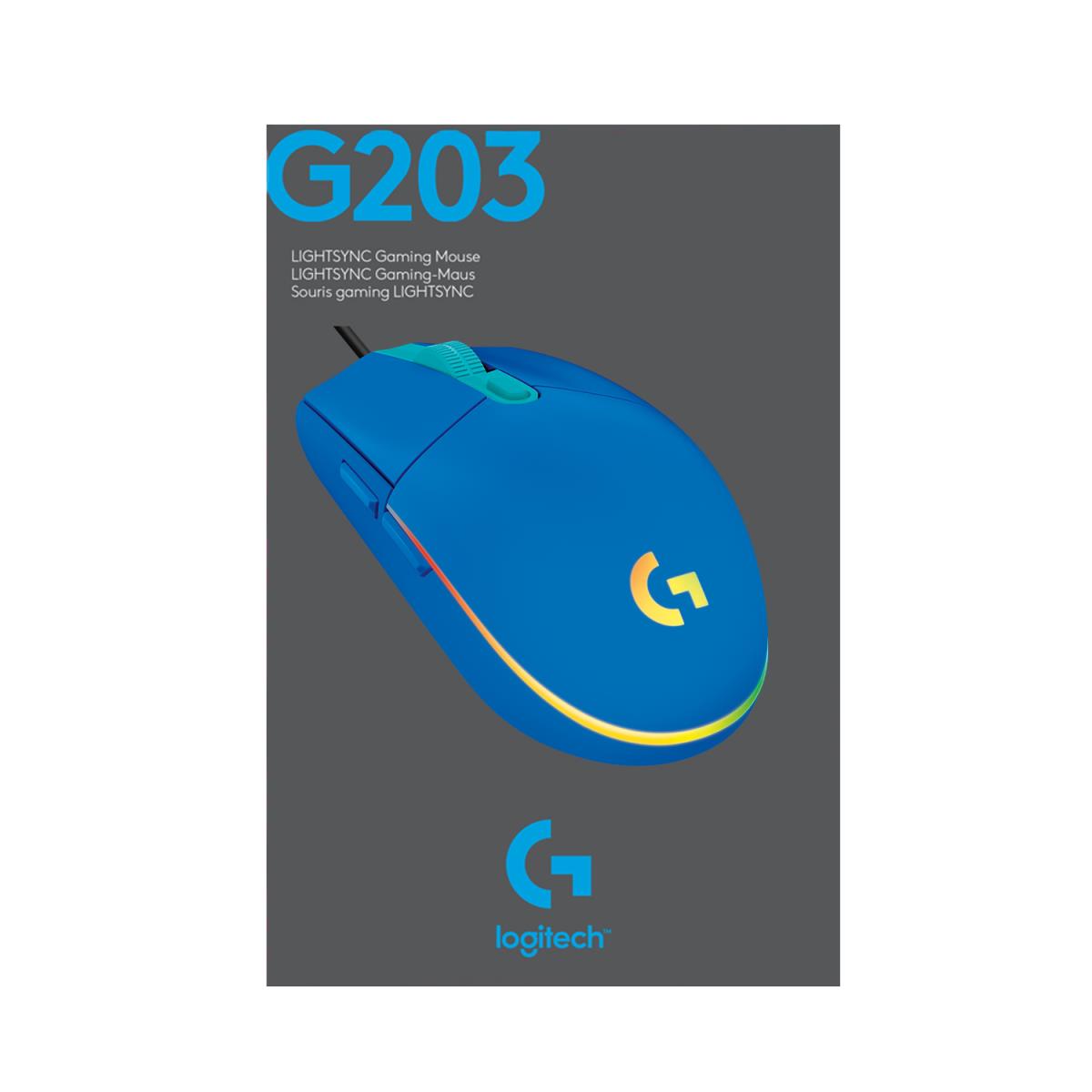 G203 Lightsync Gaming Mouse USB Blue