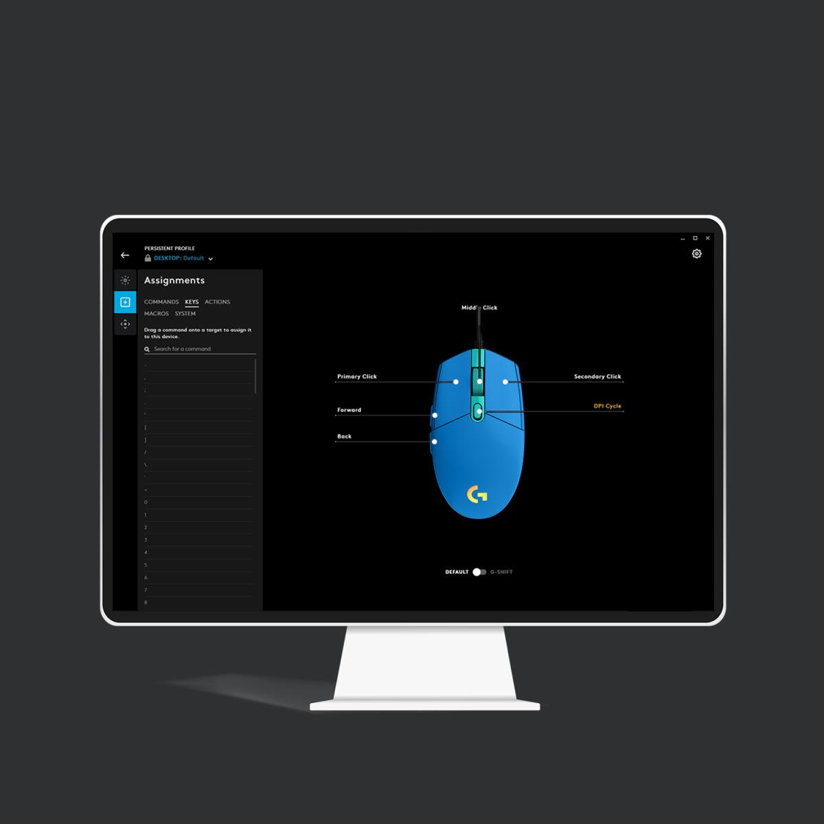 G203 Lightsync Gaming Mouse USB Blue