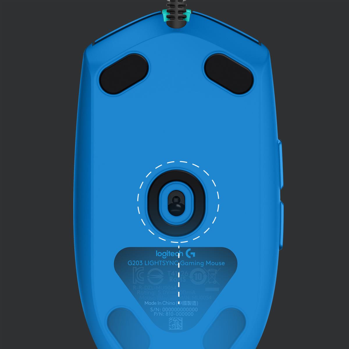 G203 Lightsync Gaming Mouse USB Blue