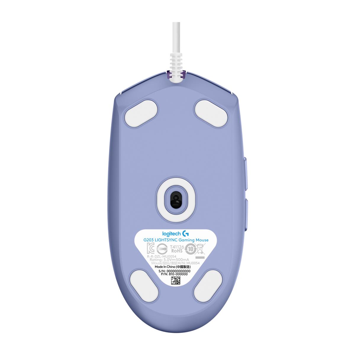 G203 Lightsync Gaming Mouse USB Lilac