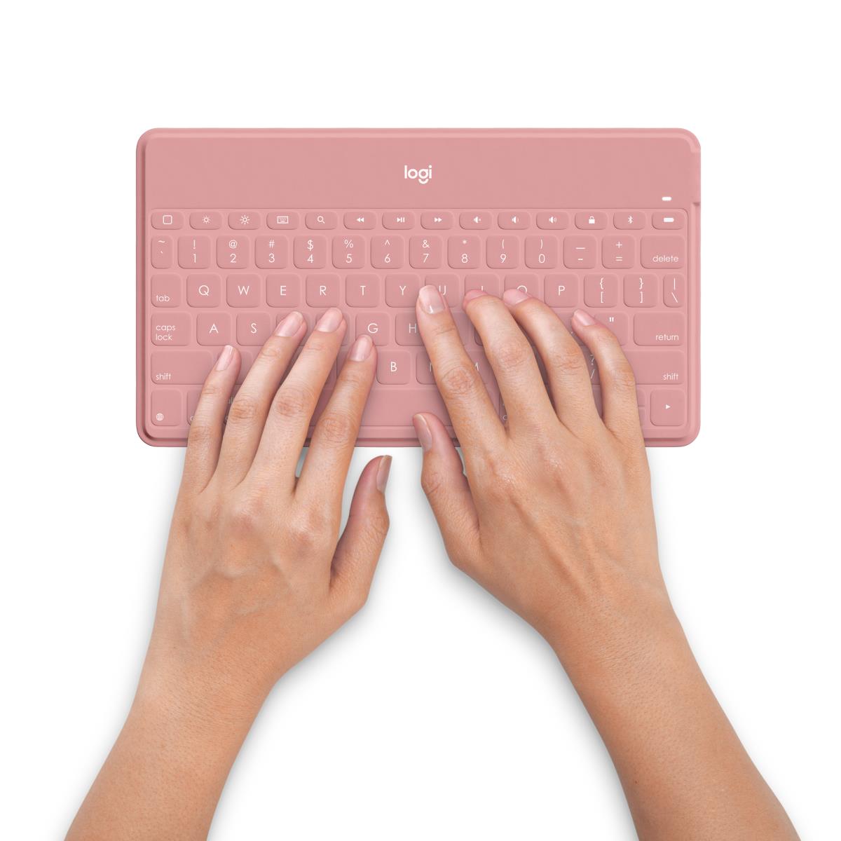 Keys-to-go Bluetooth Keyboard For Apple iPad/iPhone/tv - Blush Pink Qwertz Swiss