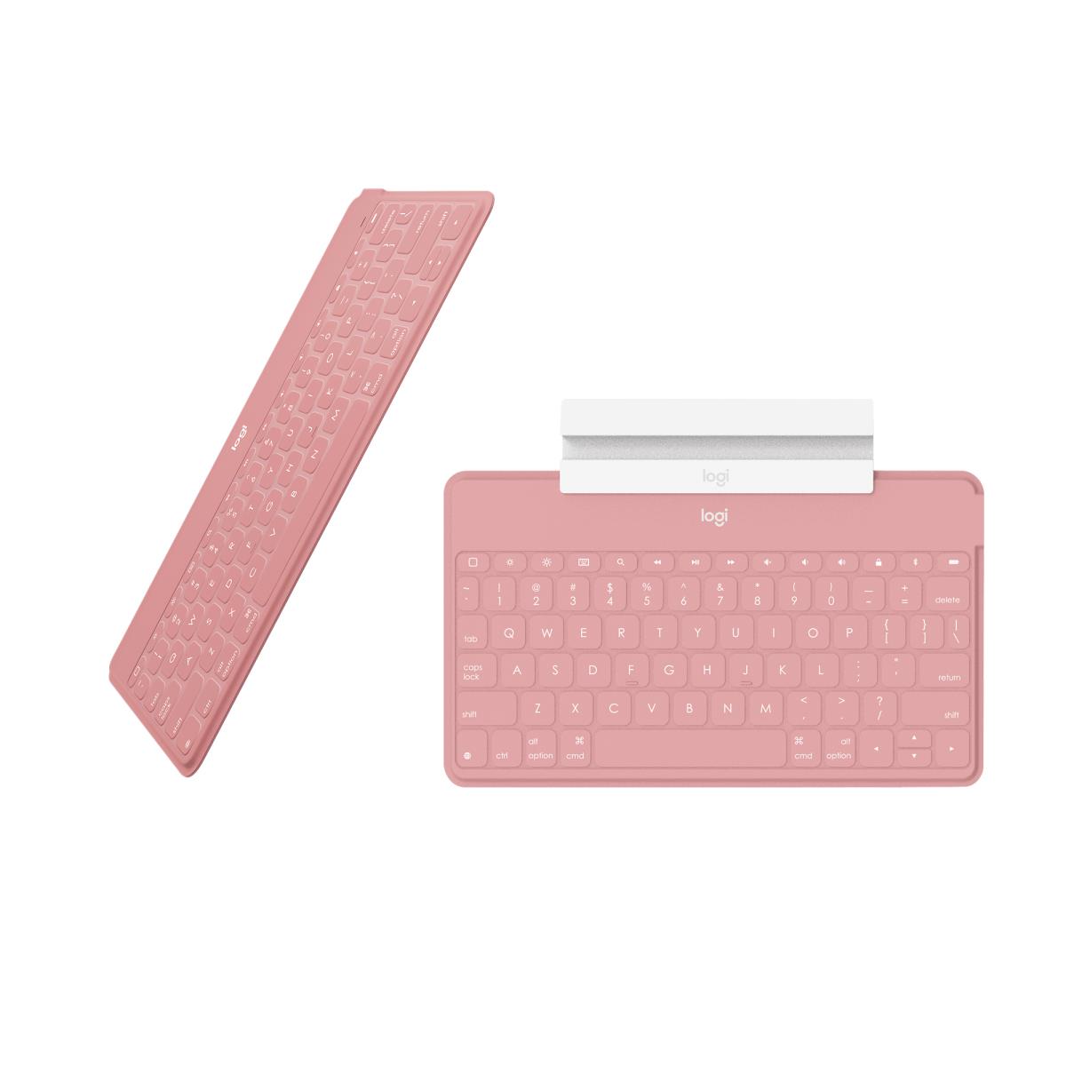 Keys-to-go Bluetooth Keyboard For Apple iPad/iPhone/tv - Blush Pink Qwertz Swiss