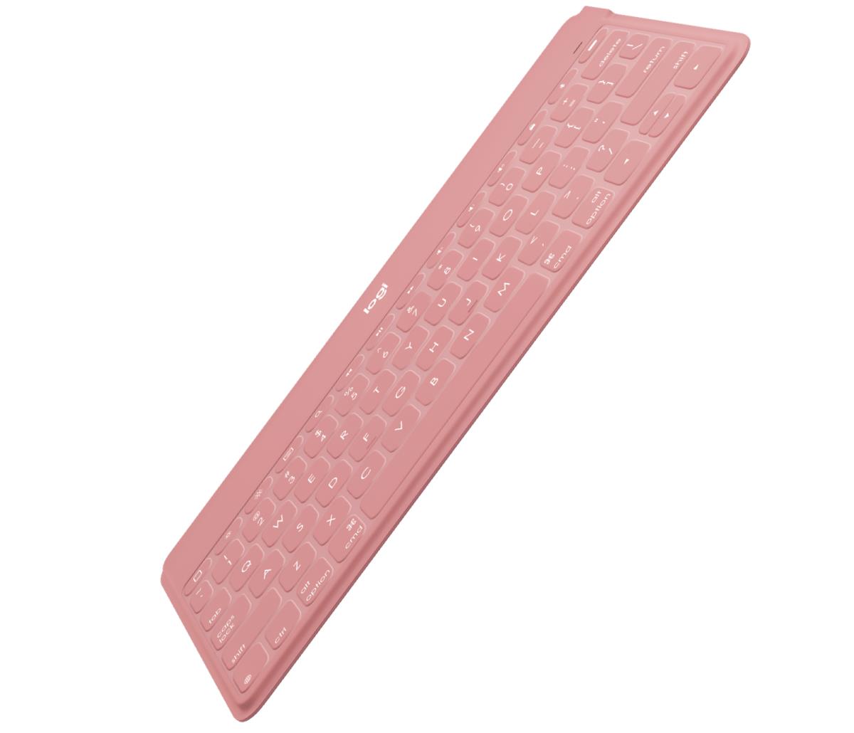Keys-to-go Bluetooth Keyboard For Apple iPad/iPhone/tv - Blush Pink Qwertz Swiss