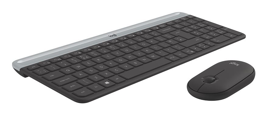 Slim Wireless Keyboard And Mouse Combo Mk470 - Graphite - Azerty French