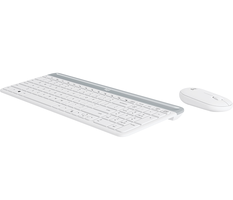 Slim Wireless Keyboard And Mouse Combo Mk470 - Offwhite - Qwerty Us/int'l