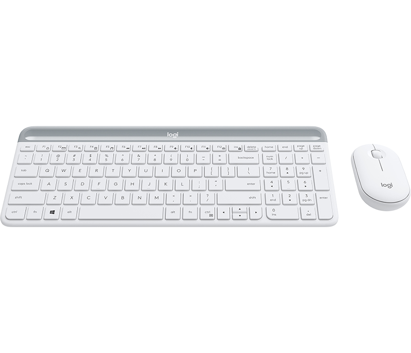Slim Wireless Keyboard And Mouse Combo Mk470 - Offwhite - Qwerty Us/int'l
