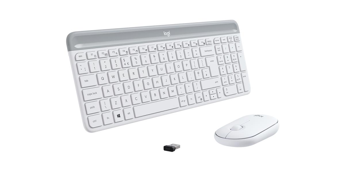 Slim Wireless Keyboard And Mouse Combo Mk470 - Offwhite Qwerty Ch - Central