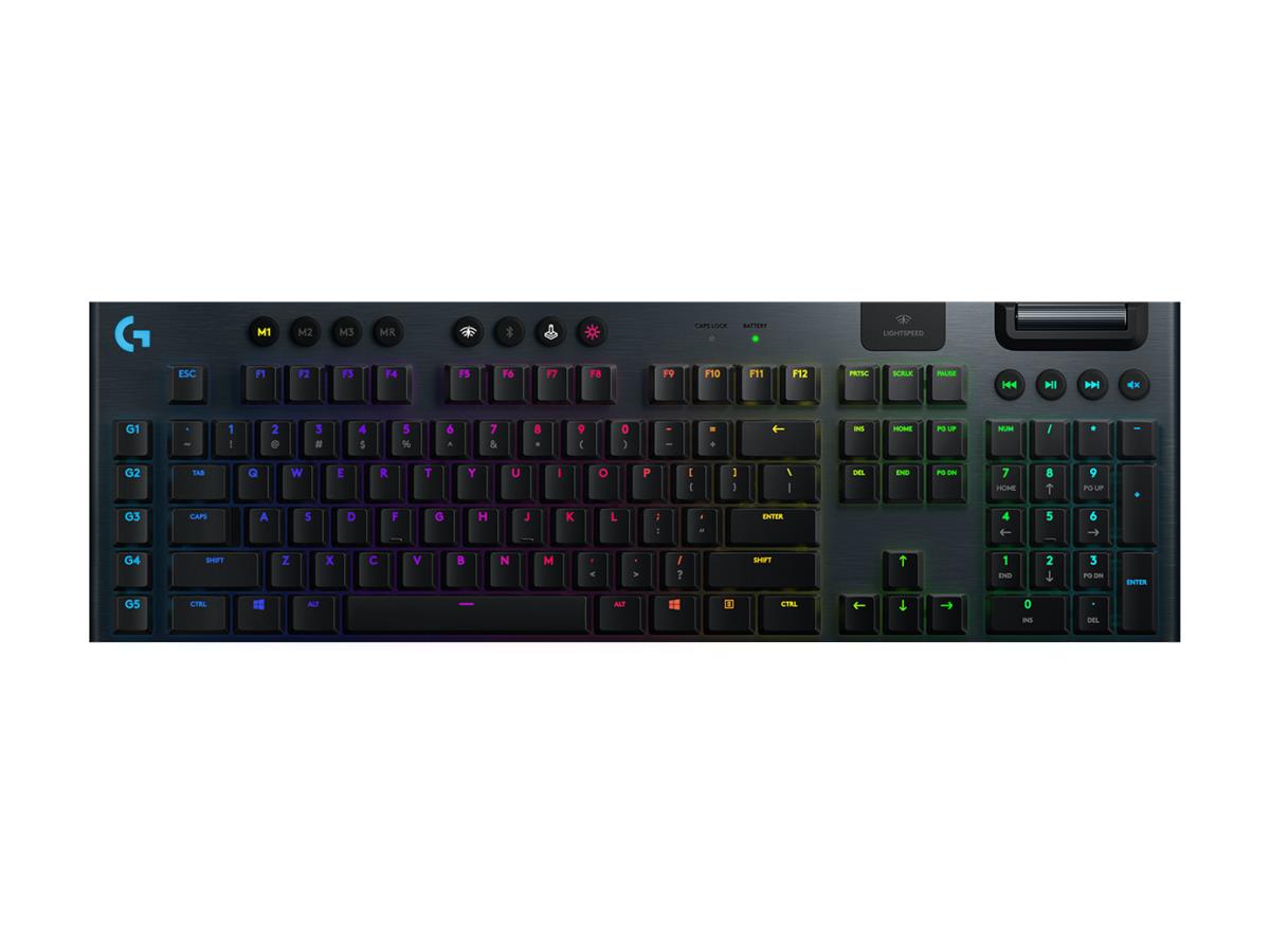 G915 Lightspeed Wireless RGB Mechanical Gaming Keyboard Black Qwerty US/Int'lernational Clicky