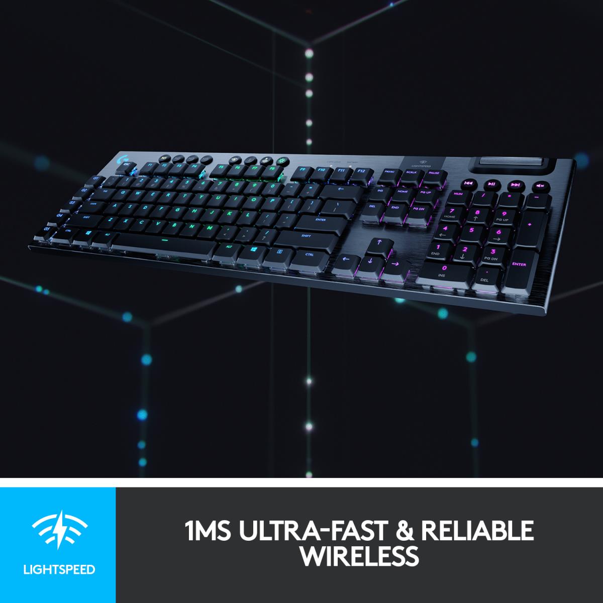 G915 Lightspeed Wireless RGB Mechanical Gaming Keyboard Black Qwertzu Swiss-Lux Tactile