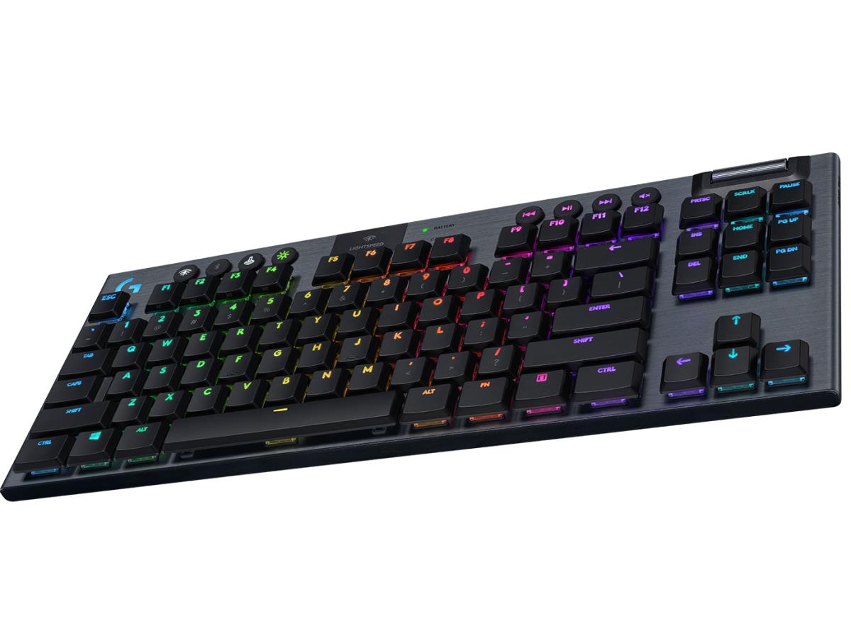 G915 Tkl Tenkeyless Lightspeed Wireless RGB Mechanical Gaming Keyboard Carbon Qwerty US/Int'lernational Clicky
