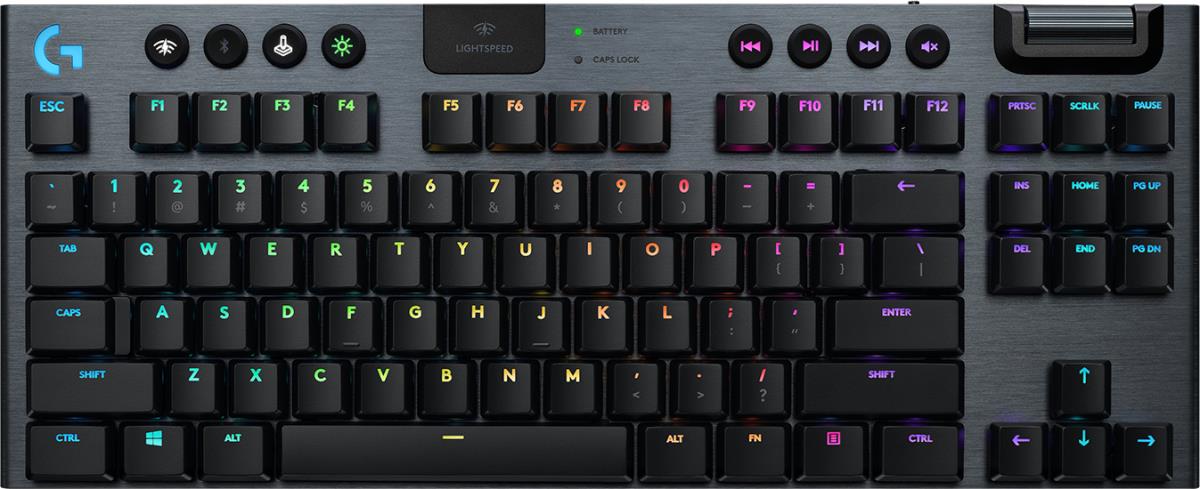 G915 Tkl Tenkeyless Lightspeed Wireless RGB Mechanical Gaming Keyboard Carbon Azerty French Tactile
