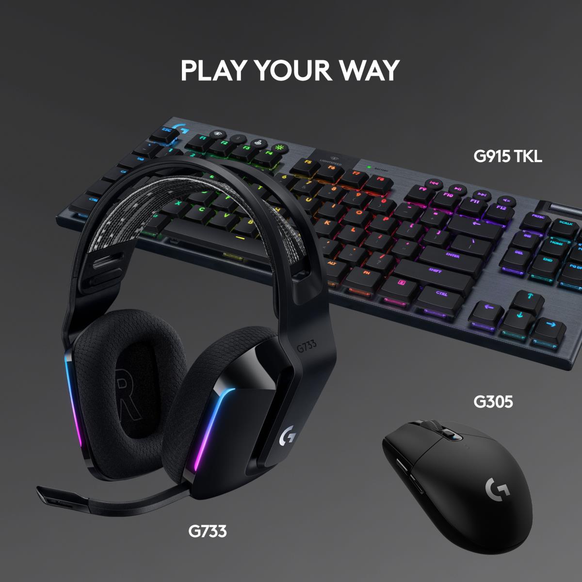 G733 Lightspeed Wireless RGB Gaming Headset Black