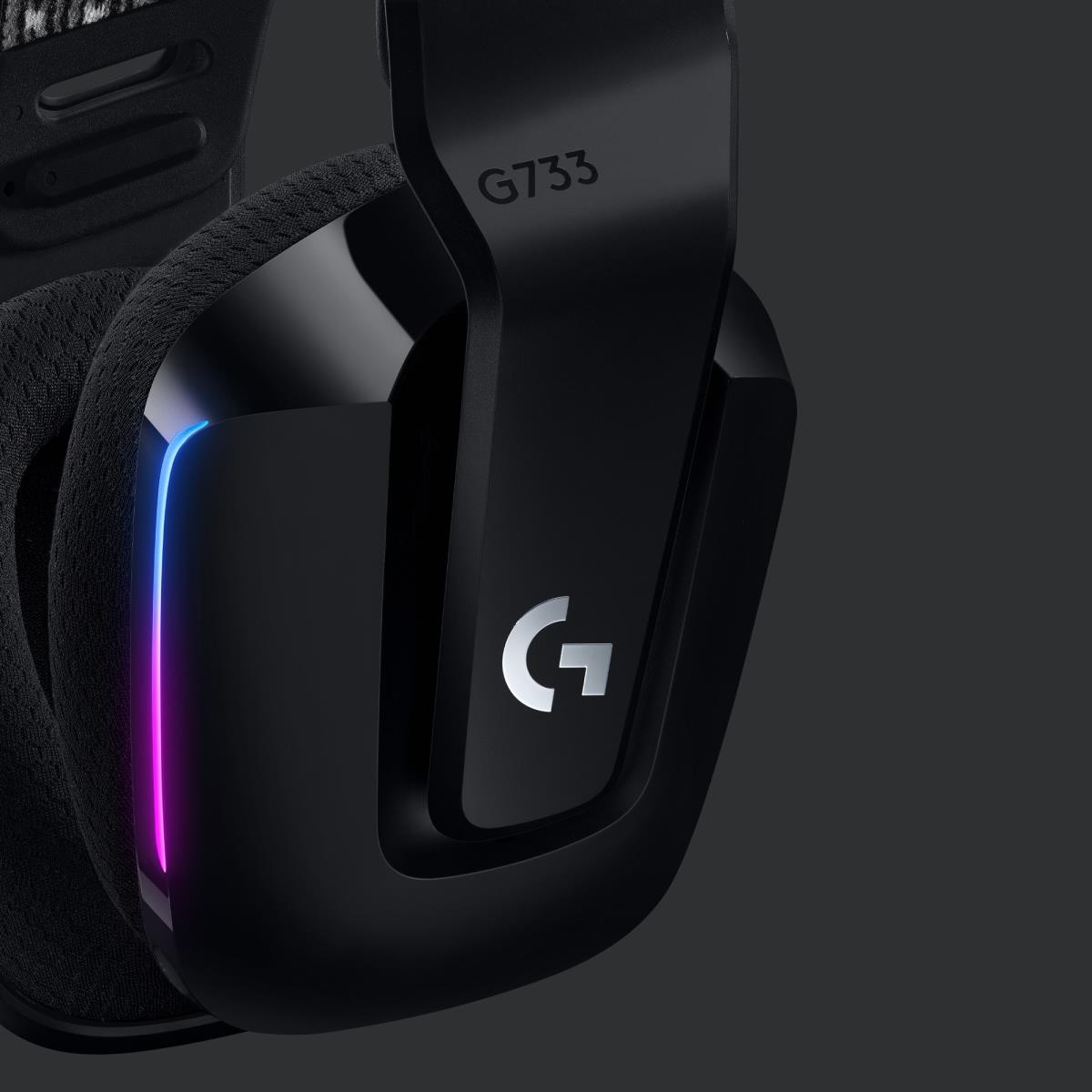 G733 Lightspeed Wireless RGB Gaming Headset Black