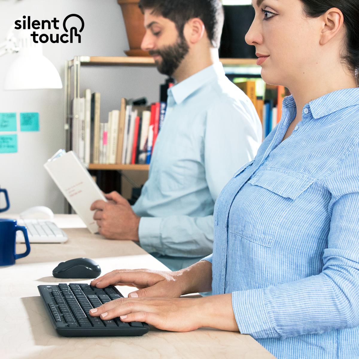Mk295 Silent Wireless Combo Graphite Qwerty US/Int'l