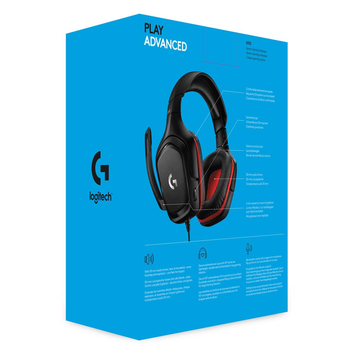 G332 - 3.5mm - Stereo Gaming Headset - Red
