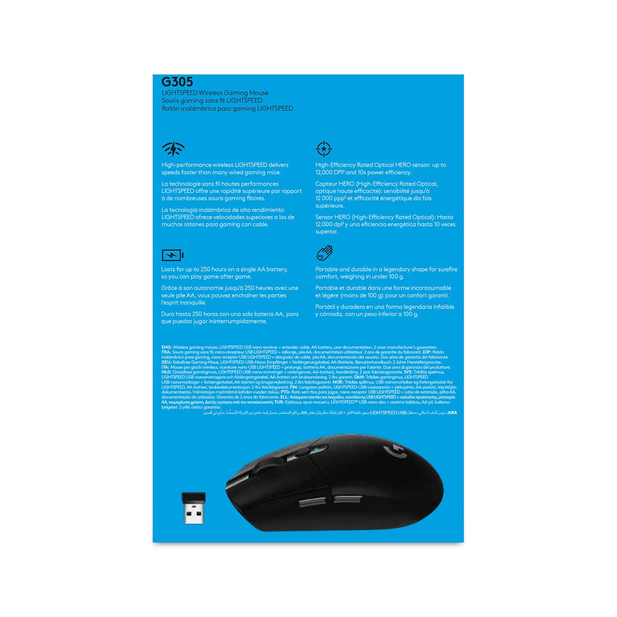 G305 Lightspeed Wireless Gaming Mouse Black Ewr 2