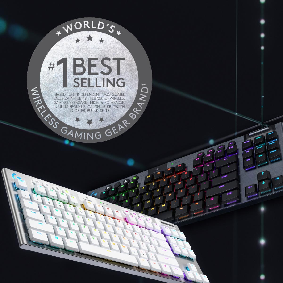 G915 Lightspeed Wireless RGB Mechanical Gaming Keyboard Black Qwerty US/Int'lernational Tactile