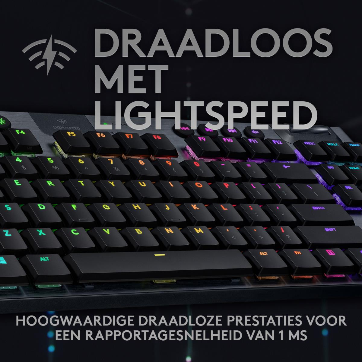 G915 Lightspeed Wireless RGB Mechanical Gaming Keyboard Black Qwerty US/Int'lernational Tactile