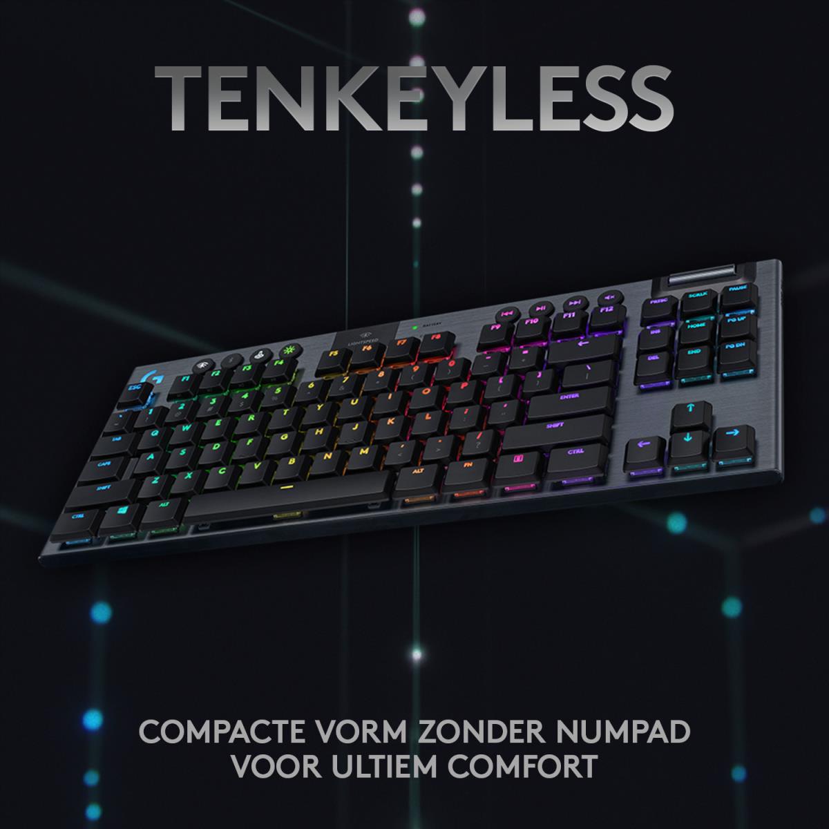 G915 Lightspeed Wireless RGB Mechanical Gaming Keyboard Black Qwerty US/Int'lernational Tactile