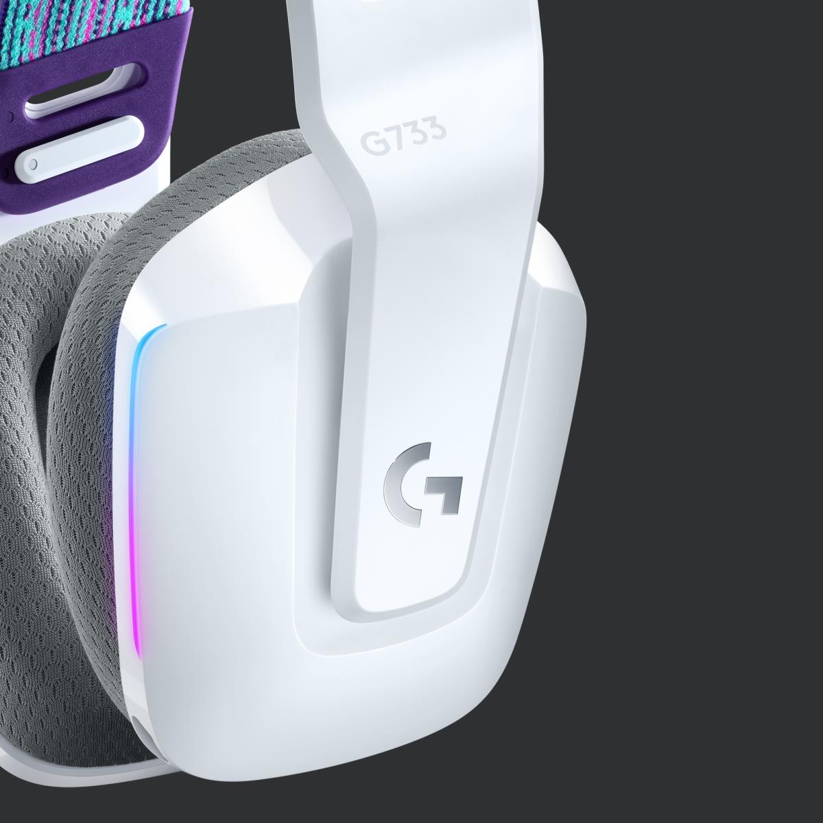 G733 Lightspeed Wireless RGB Gaming Headset White