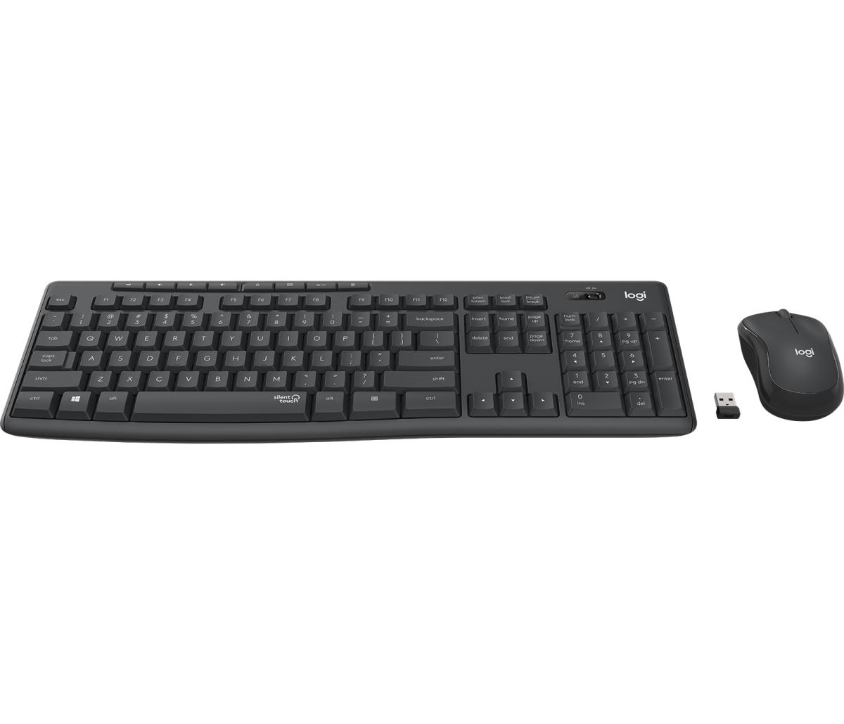 Mk295 Silent Wireless Combo Graphite Cesky Qwertz