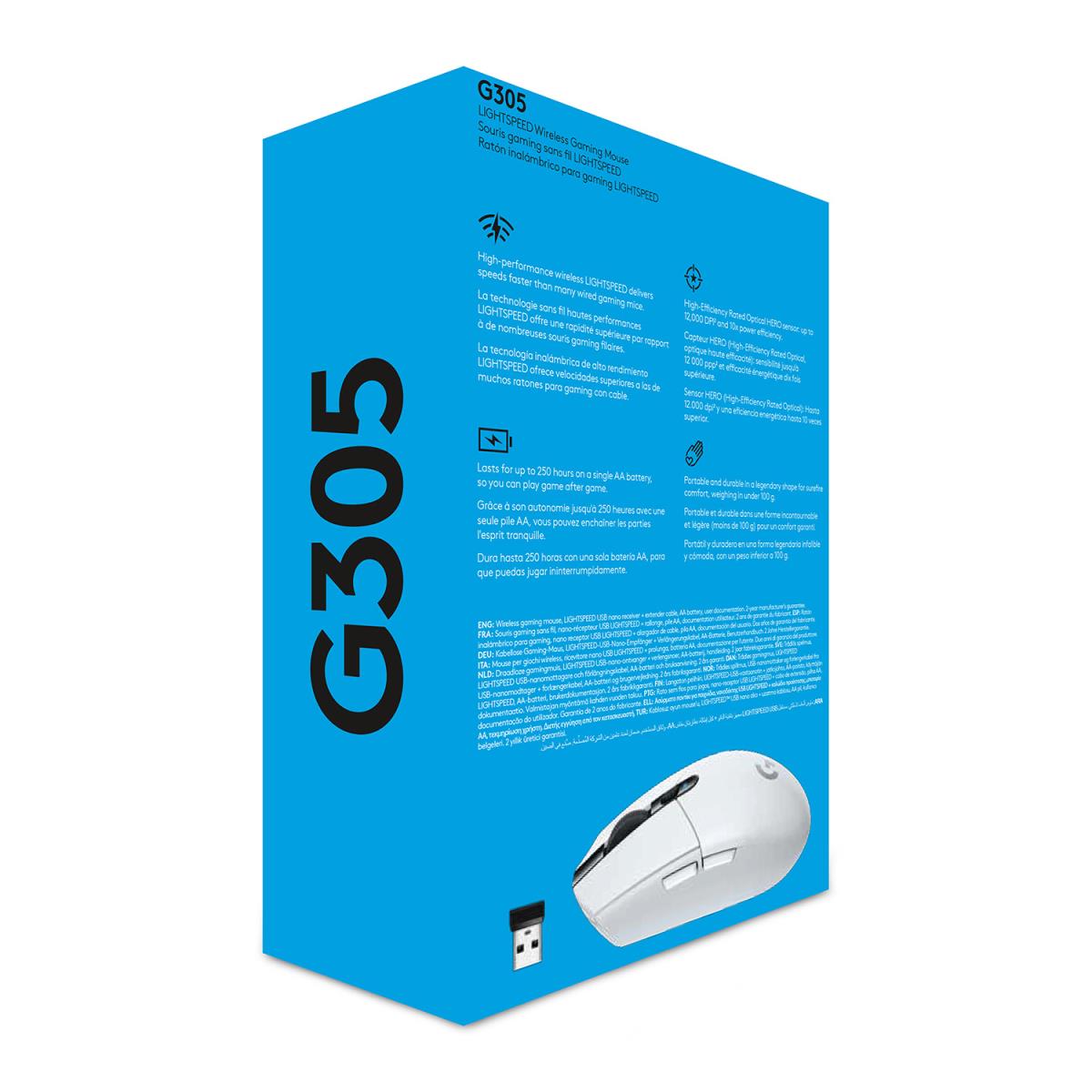 G305 Lightspeed Wireless Gaming Mouse White