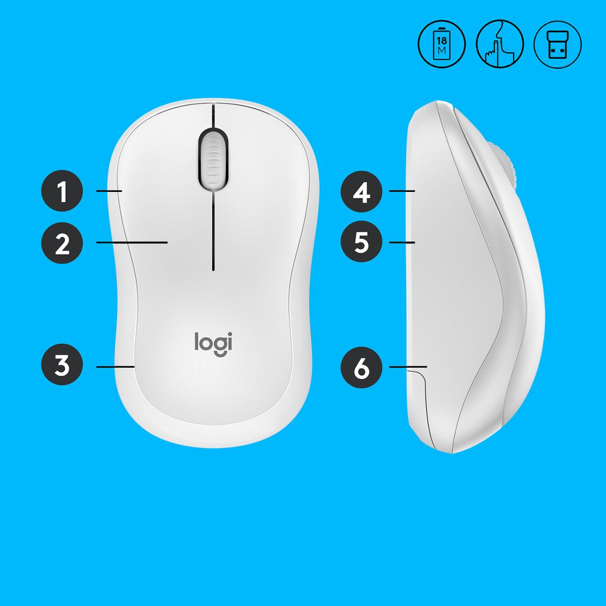M220 Silent Wireless Mouse Off White