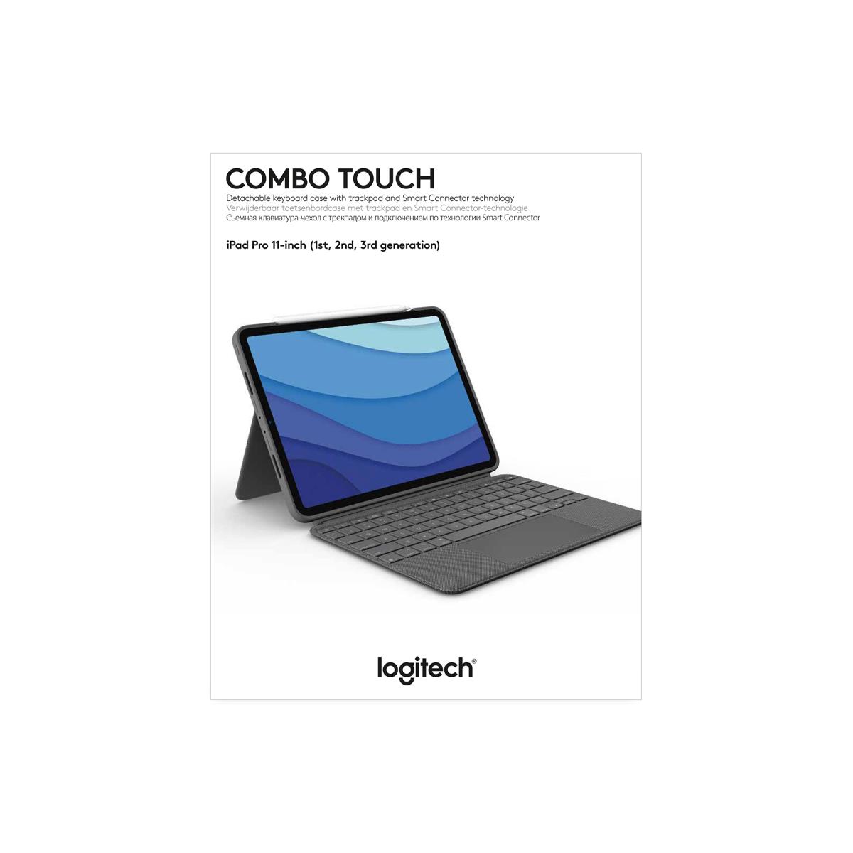 Combo Touch - iPad Pro 11-in (1st, 2nd, 3rd Gen) - Grey - Us International - Qwerty