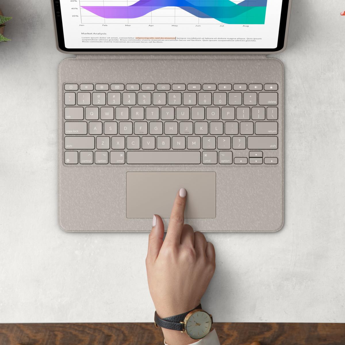 Combo Touch for iPad Pro 12.9in 5th gen. - SAND - Qwerty - CH - CENTRAL