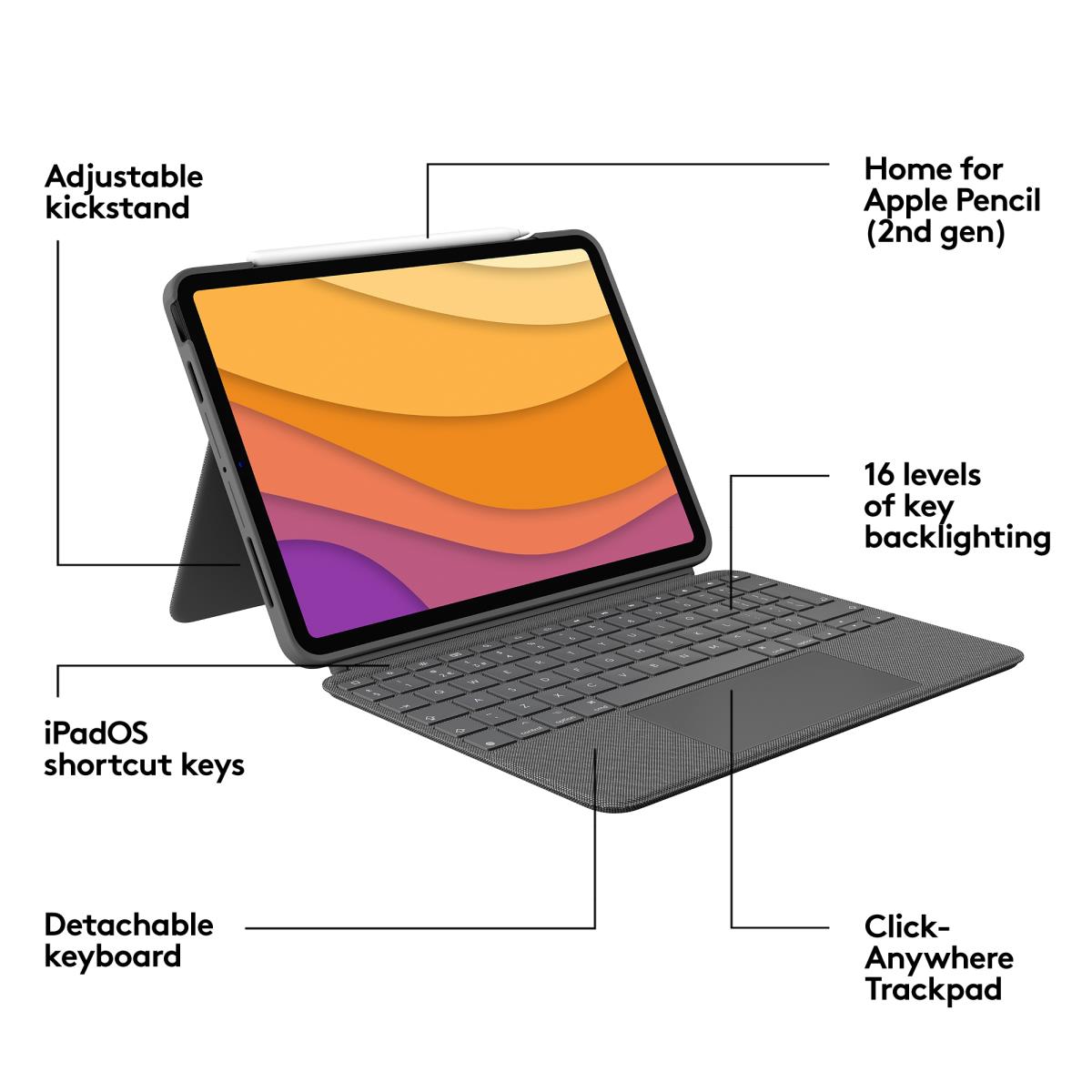 Combo Touch - iPad Air (4th/5 th Gen) Oxford Grey - Azerty French