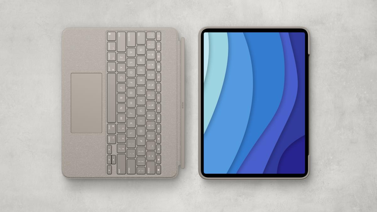 Combo Touch - Sand for iPad Pro 12.9-in (5th gen) - US International Qwerty