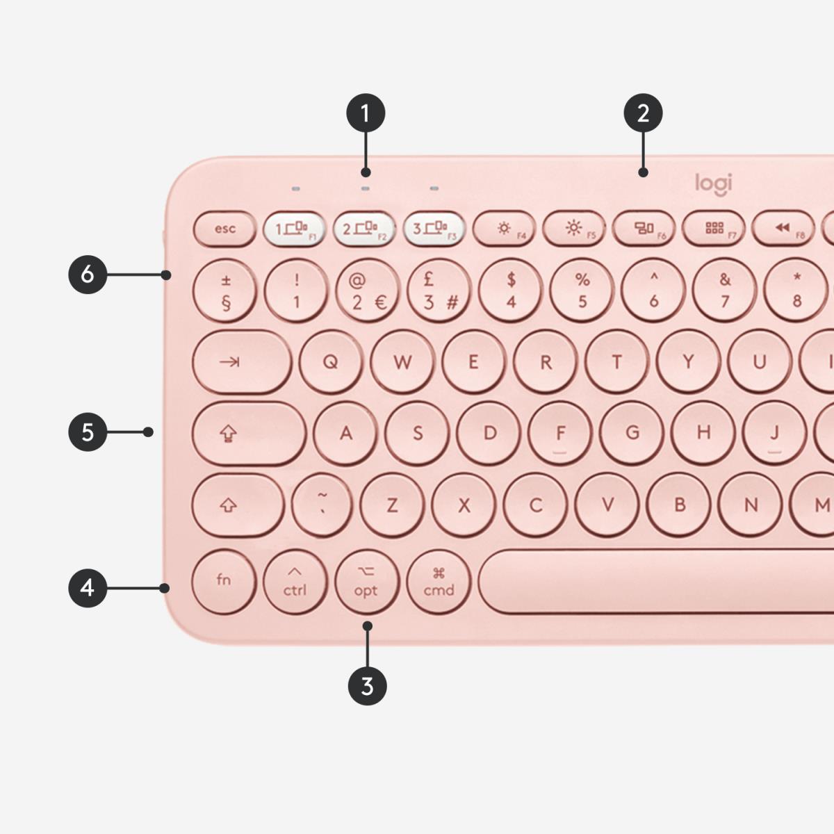 K380 For Mac Multi-device Bluetooth Keyboard - ROSE - Qwertz Suisse