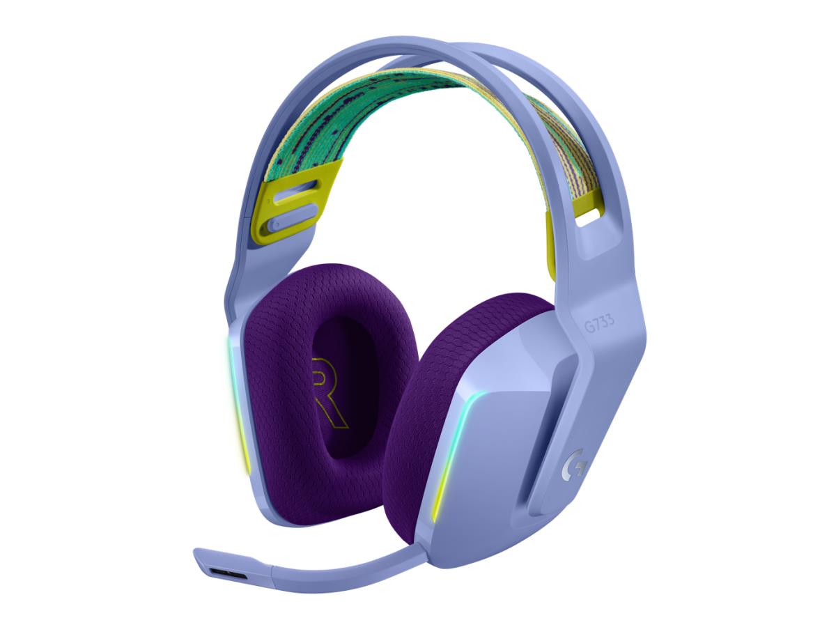 G733 Lightspeed Wireless RGB Gaming Headset Lilac