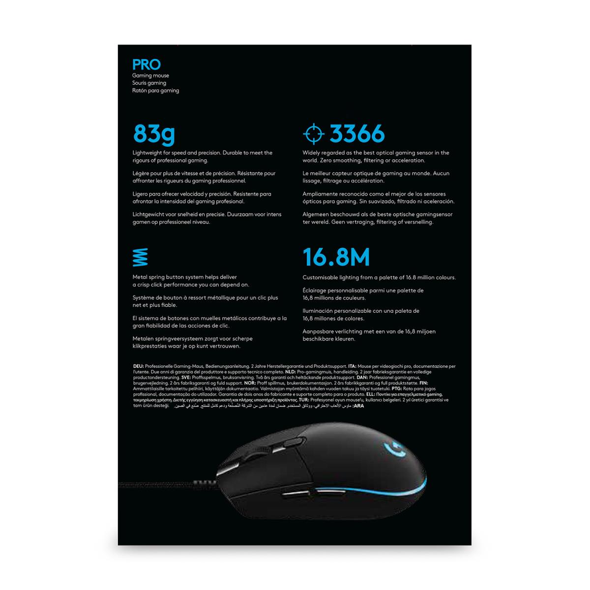 Pro Gaming Mouse USB Black - EWR2