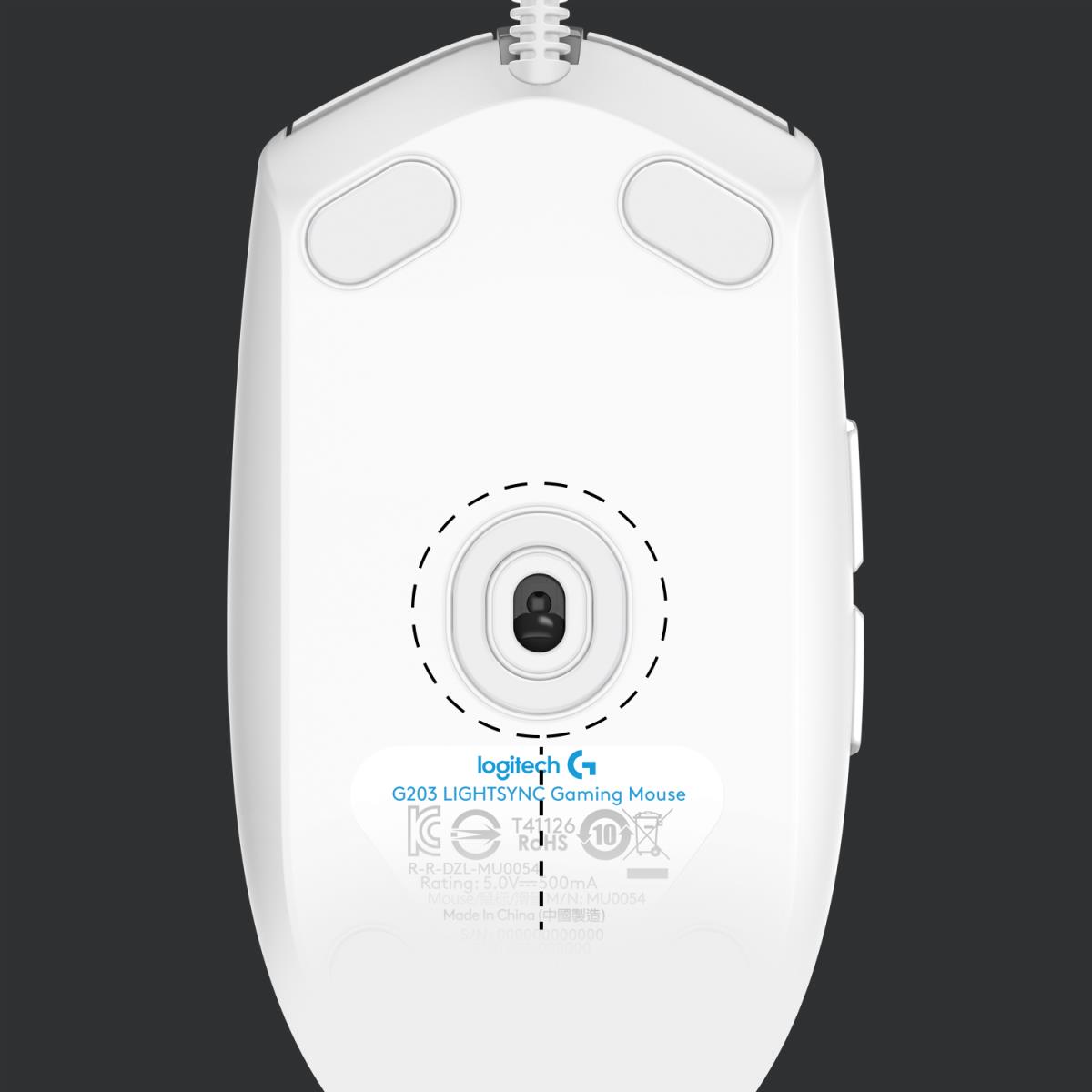 G203 Lightsync Gaming Mouse USB White