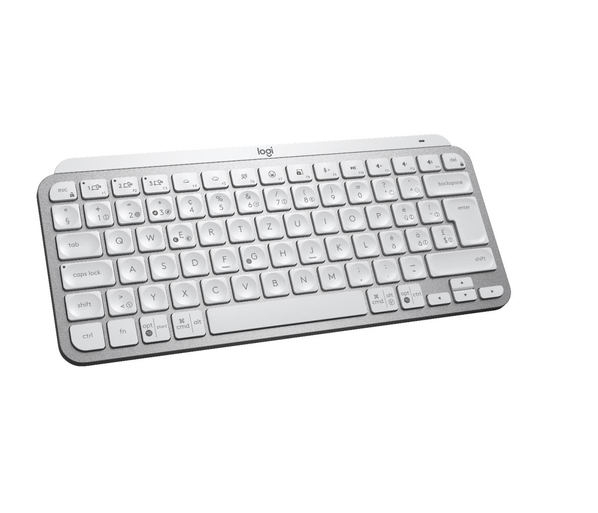 Mx Keys Mini Minimalist Wireless Illuminated Keyboard - Pale Grey - Qwerty Ch - Central
