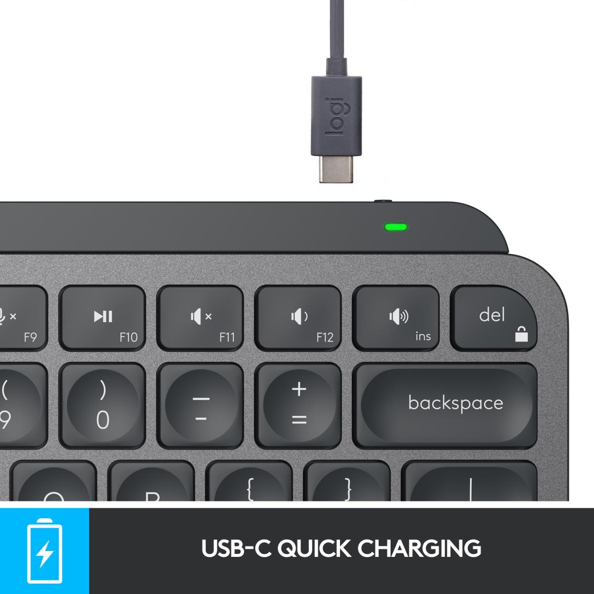 Mx Keys Mini Minimalist Wireless Illuminated Keyboard - Graphite - Qwerty Ch - Central