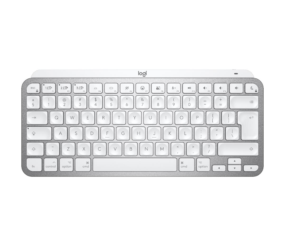 Mx Keys Mini For Mac Minimalist Wireless Illuminated Keyboard - Pale Grey - Qwerty US/Int'l
