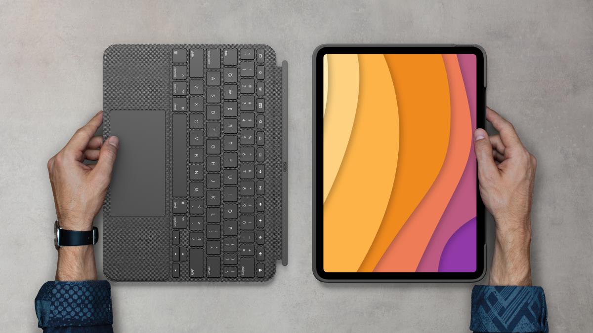 Combo Touch - iPad Air (4th Gen) Grey - It Qwerty