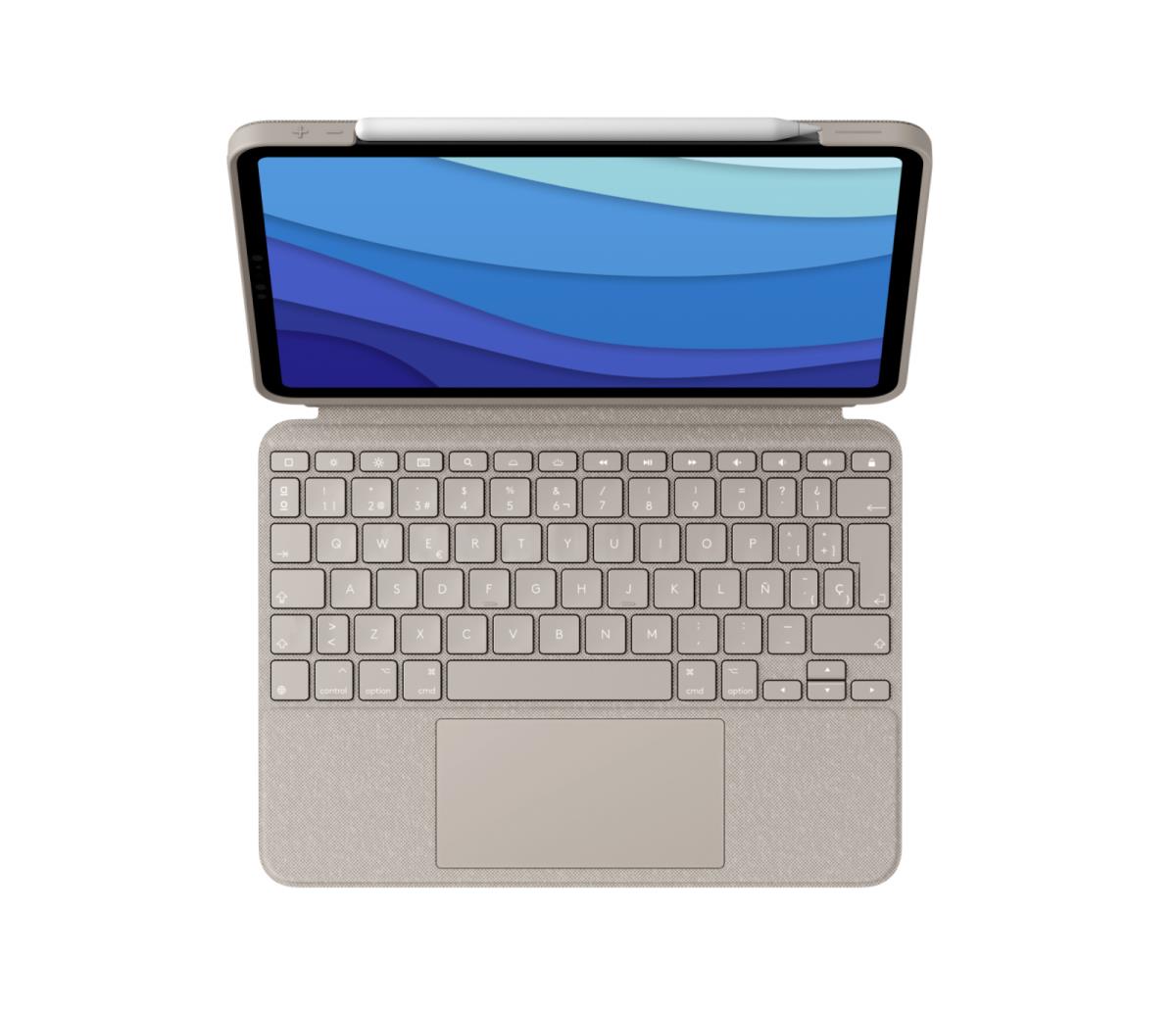 Combo Touch - Sand for iPad Pro 11in (1st, 2nd, 3rd gen) - Espanol - Qwerty