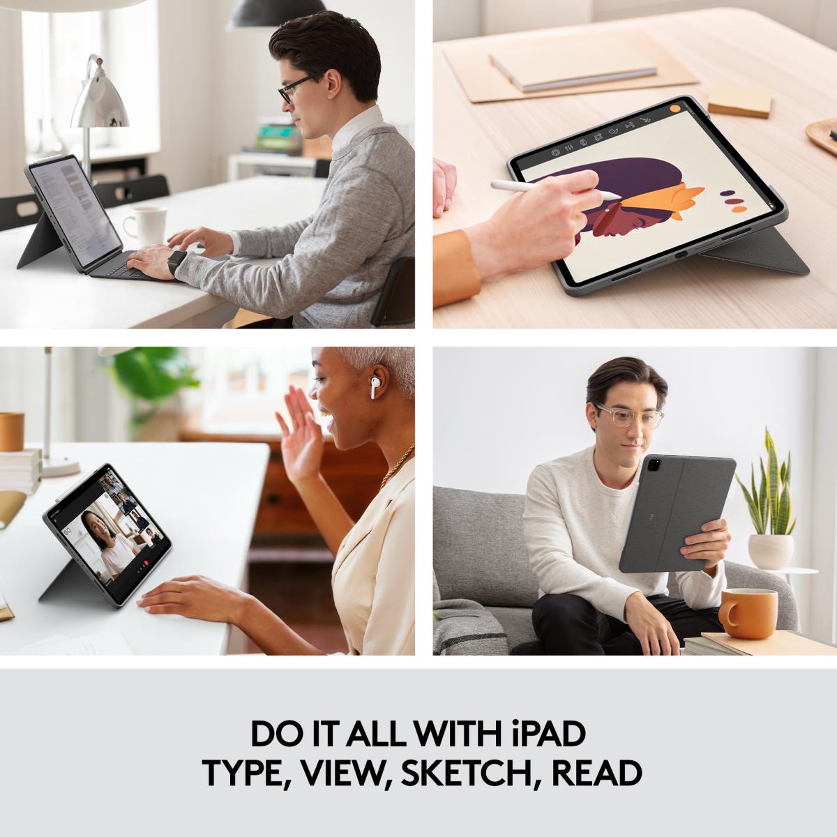 Combo Touch - iPad Pro 12.9in (5th Gen) - US - Qwerty