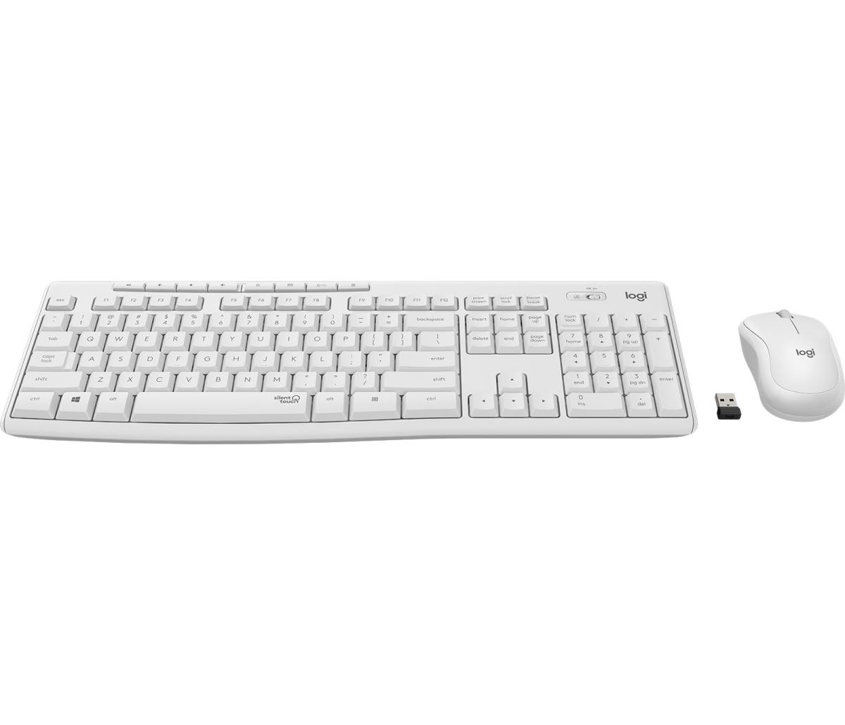 Mk295 Silent Wireless Combo Off White Qwerty Dansk/ Norsk/ Svenska/ Suomalainen
