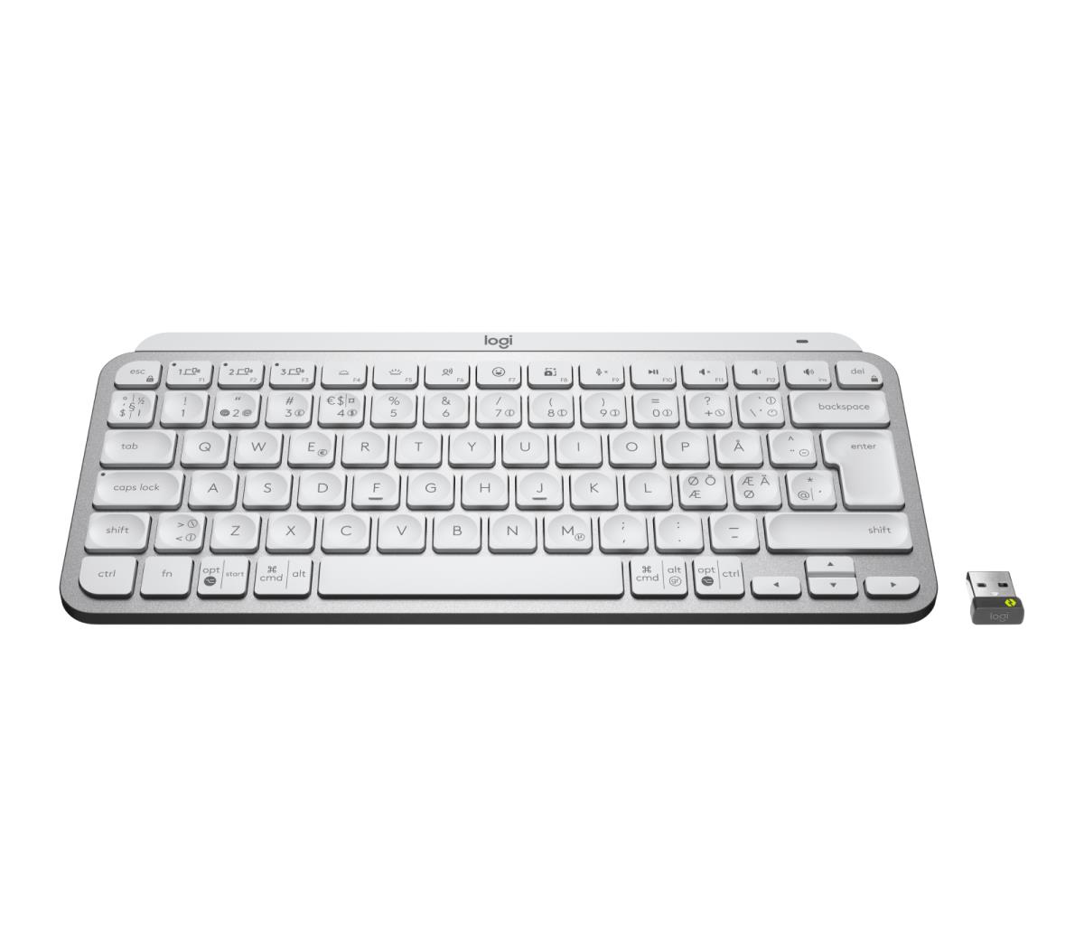 Mx Keys Mini For Business - Wireless Keyboard - Pale Gray - Qwerty Pan Nordic