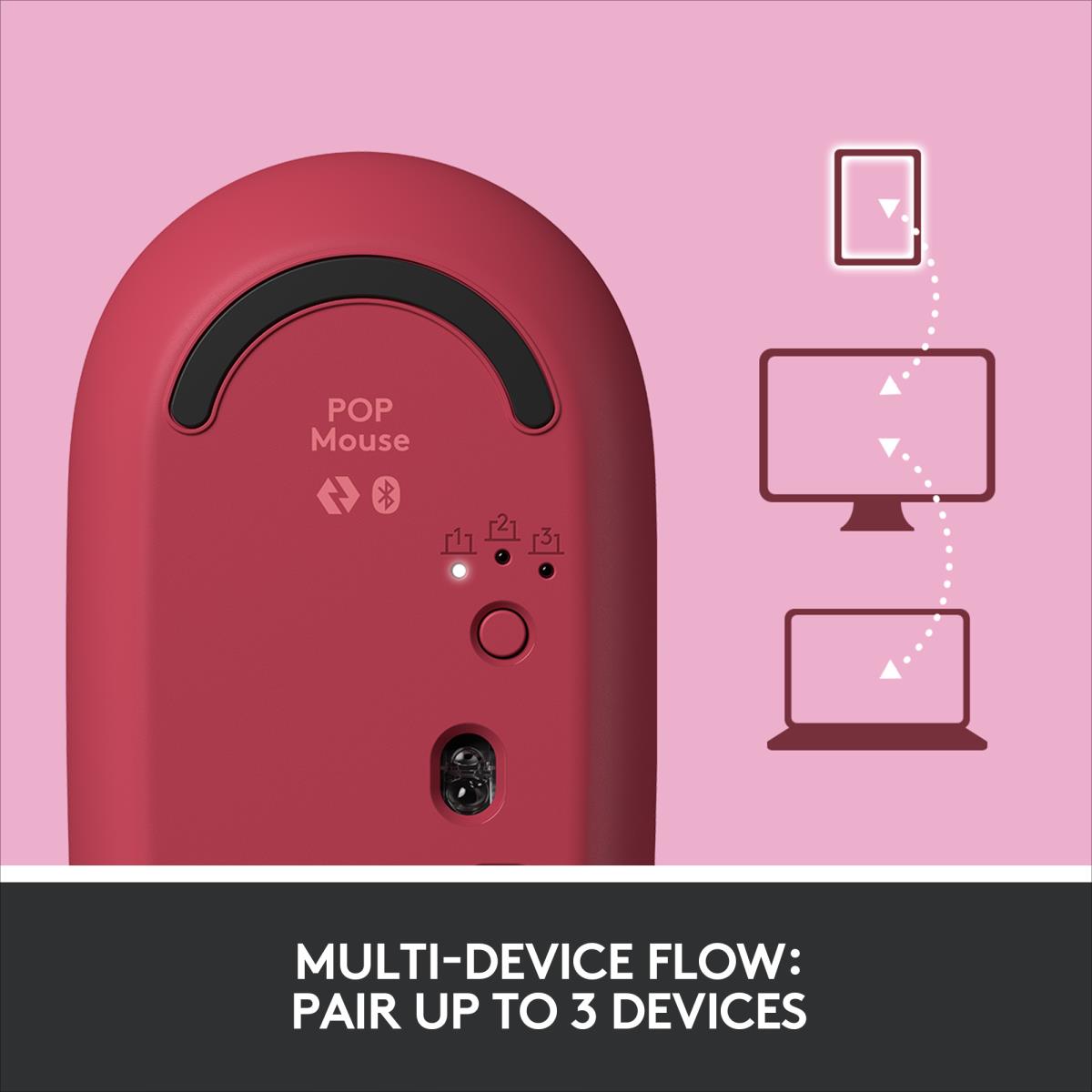 Pop Mouse - Heartbreaker - Wireless - Rose - Emea