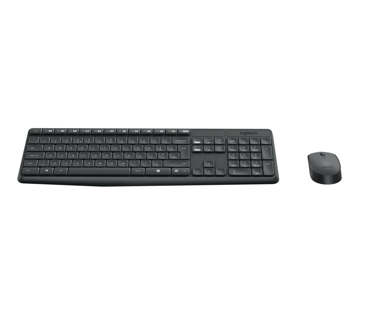 Mk235 Wireless Keyboard / Mouse Grey-2.4GHz-Qwerty Spanish