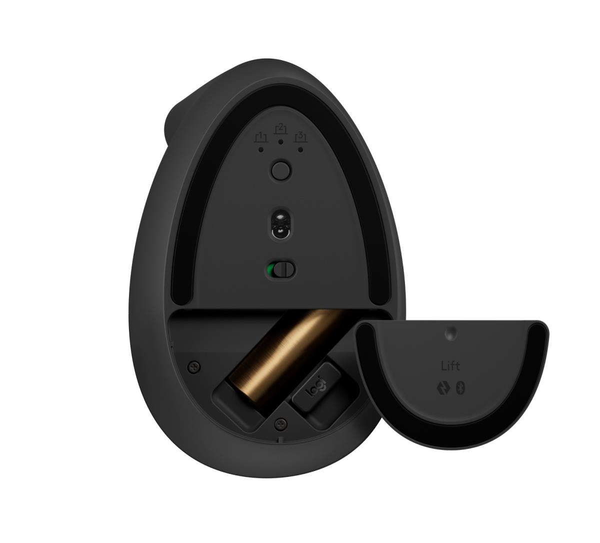 Lift Vertical Ergonomic Mouse - Left Handed - Wireless - Graphite Black